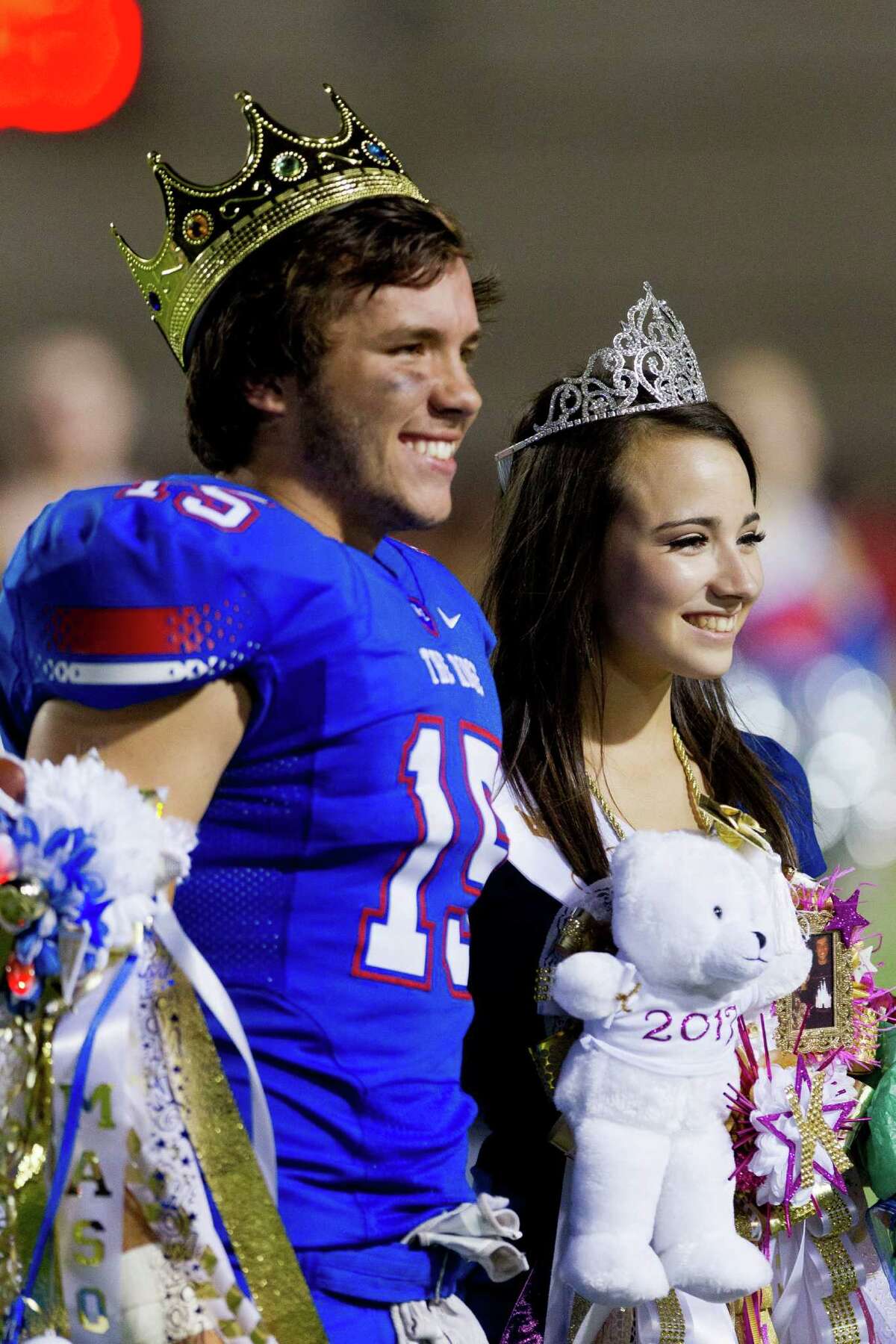 Michael Cooper and Kaylee Murillo were crowned homecoming king and queen during halftime of Oak Ridge's District 12-6A high school football game against College Park Friday in Shenandoah.
