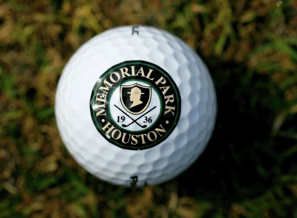 Memorial Park Golf Logo on a golf ball at Memorial Park Golf Course, Thursday, March 11, 2010, in Houston. FOR THE GOLF GUIDE. ( Karen Warren / Chronicle ) GOLF SPORTS EQUIPMENT