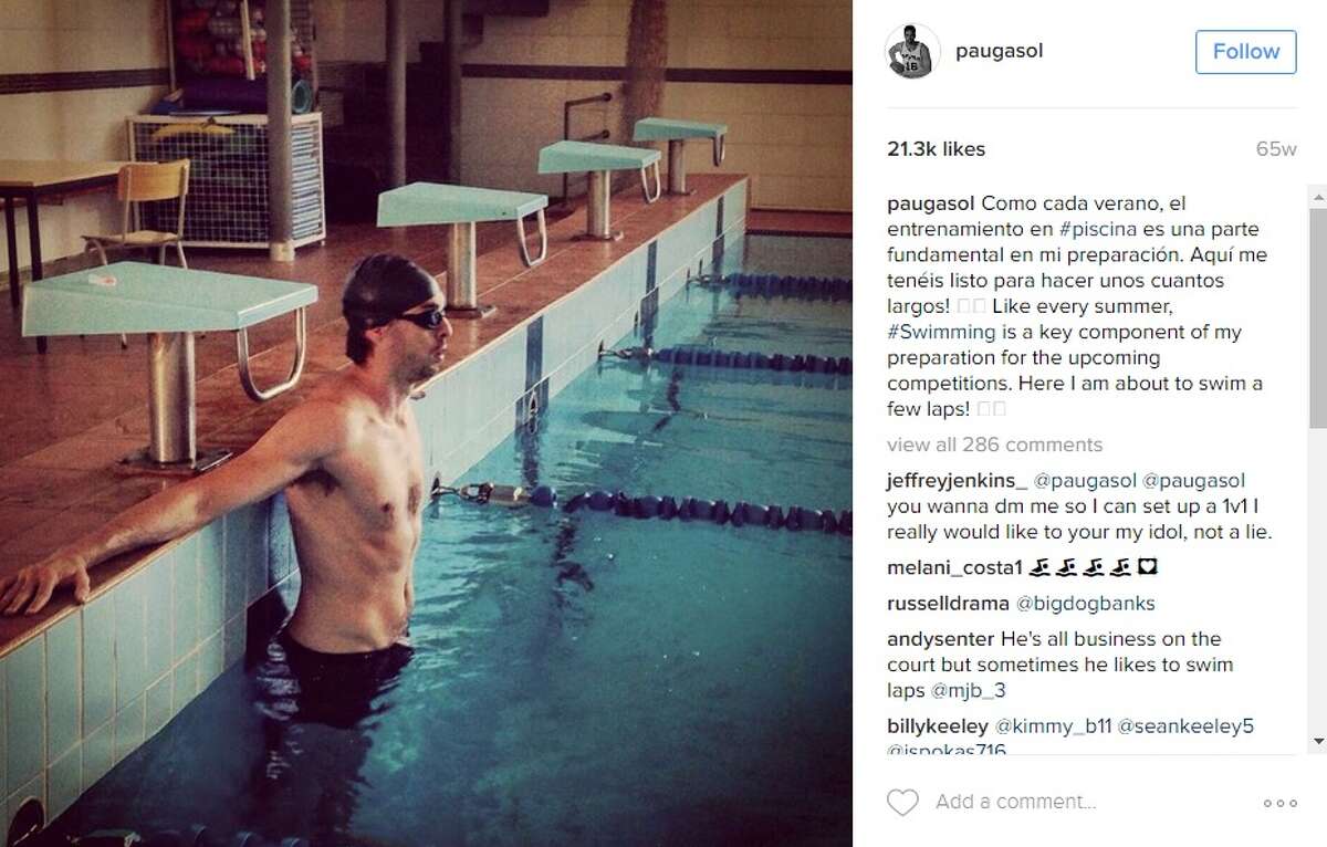 Pau Gasol takes the plunge  When he's not testing his lung capacity on stage, he's doing it underwater. 