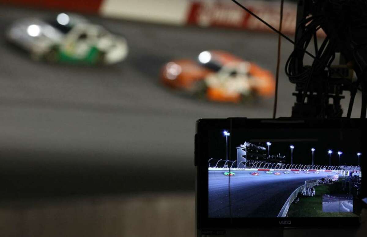 DARLINGTON, SC - MAY 08: A general view of a camera shooting the NASCAR Sprint Cup series SHOWTIME Southern 500 at Darlington Raceway on May 8, 2010 in Darlington, South Carolina. (Photo by Streeter Lecka/Getty Images)