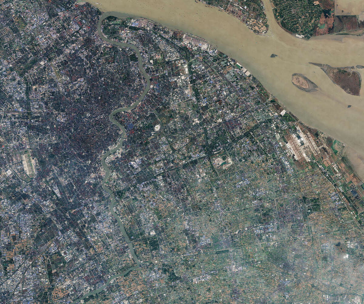 Шанхай снимок из космоса