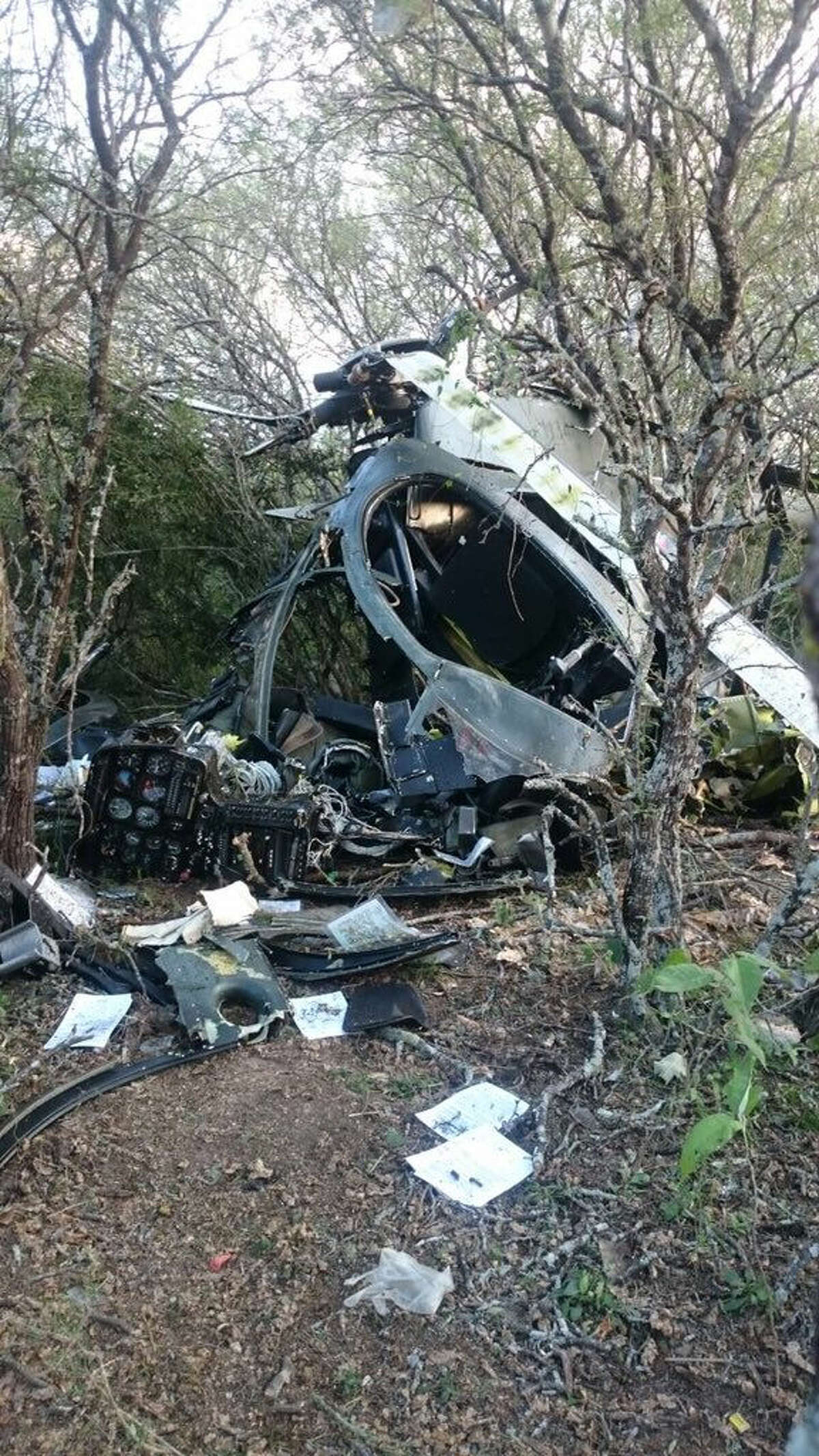 Two people in the Mexican Air Force died in a helicopter crash Oct. 10, 2016, officials said.