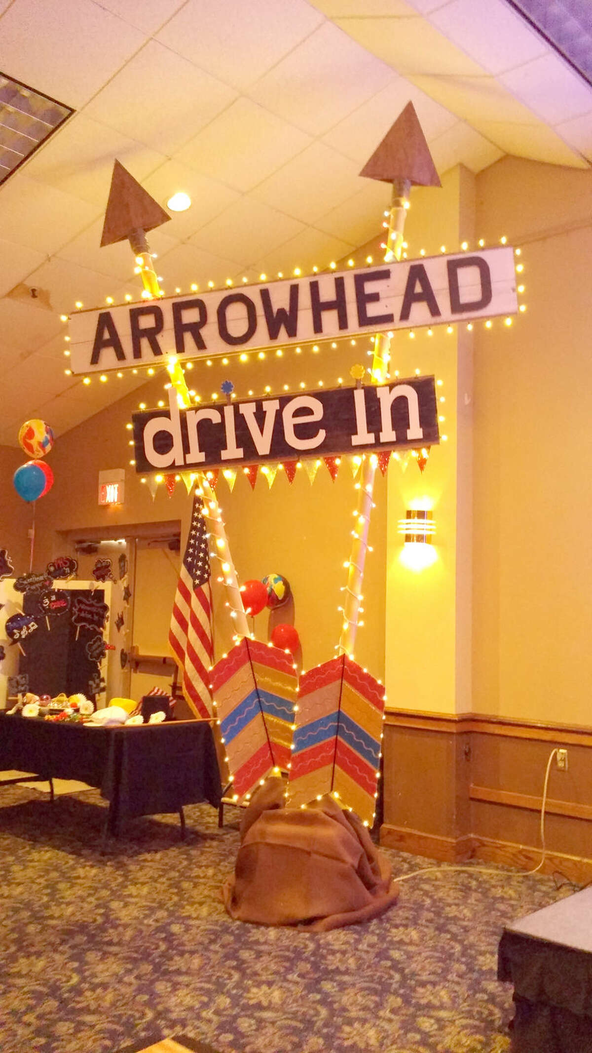 Courtesy Photo The sign from the Arrowhead Drive-In, a popular teenage handout during the late 1968 into the late 1970s, was recreated for the Class of 1971 reunion.