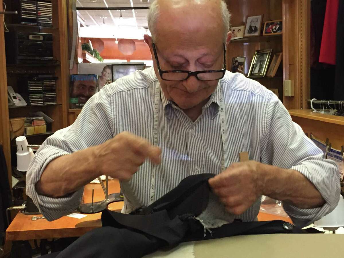 Angelo "Joe" Amore, an Albany tailor who for years fashioned suits at his shop on State Street, died Tuesday. (Paul Grondahl / Times Union)