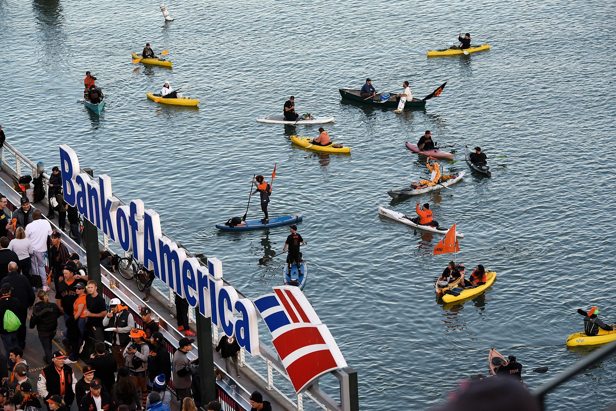 McCovey Cove kayakers plan to float at fanless Giants games ‘What I