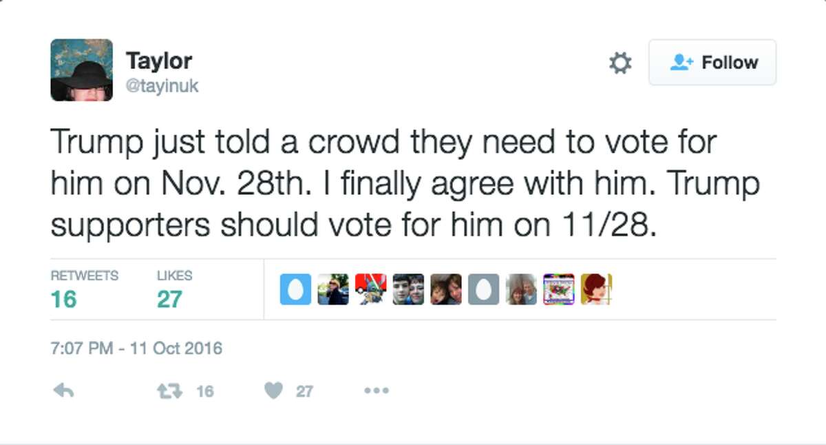 Donald Trump Just Encouraged Supporters To Vote Twenty Days After The ...