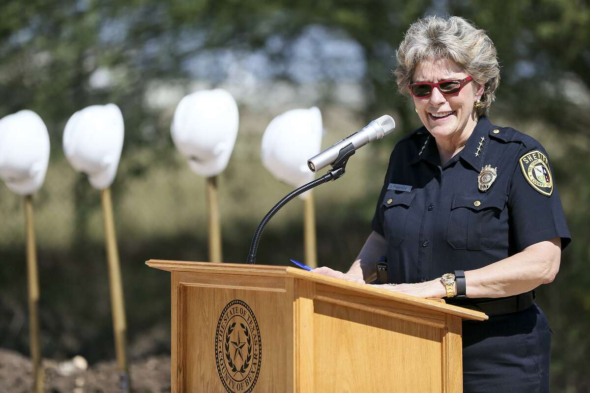 Bexar County Sheriff Susan Pamerleau speaks during ground breaking ceremonies for the Northeast Sheriff Patrol Substation at Loop 1604 and Rocket Lane on Wednesday, Oct. 12, 2016. The new 13,500-square-foot facility on the 52-acre site adjacent to Joint Base San Antonio - Randolph will become the first permanent substation for the Bexar County Sheriff's Office. MARVIN PFEIFFER/ mpfeiffer@express-news.net