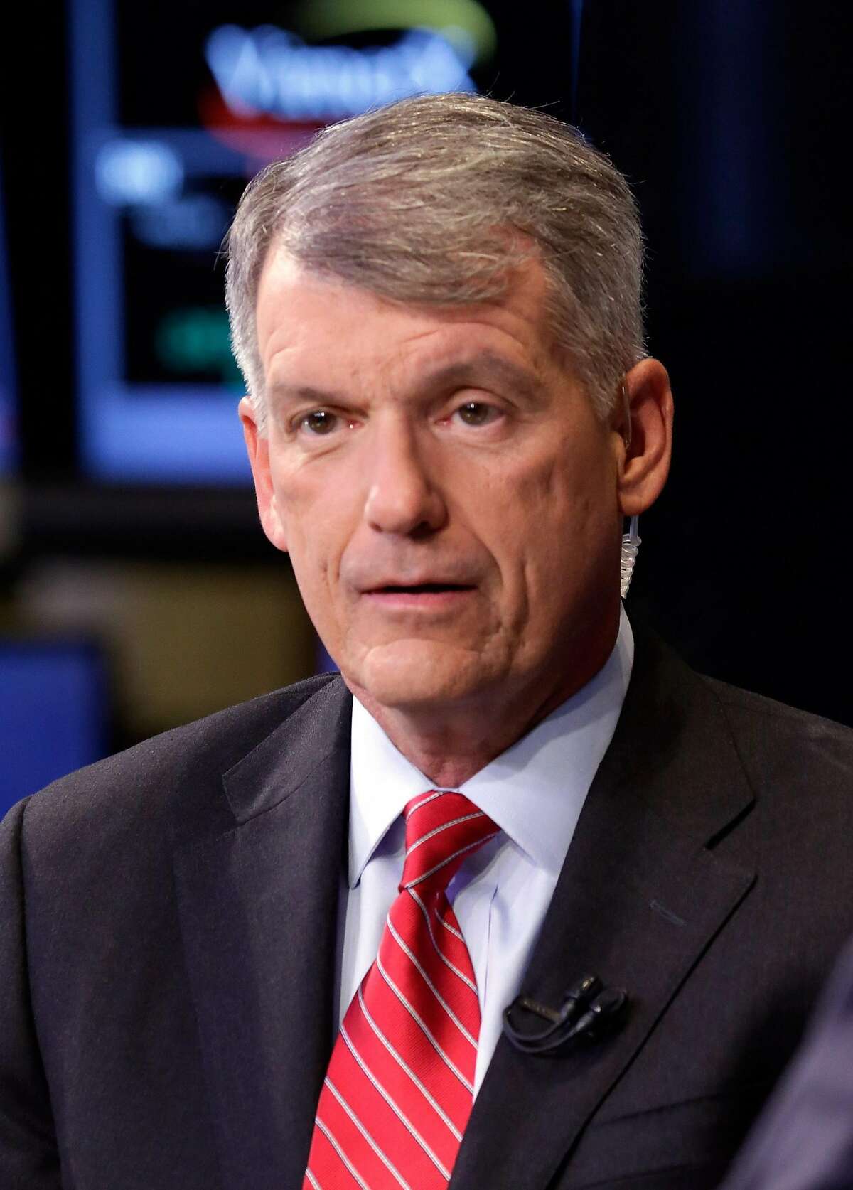 Wells Fargo Senior Executive Vice President and Chief Financial Officer Timothy J. Sloan is interviewed on the floor of the New York Stock Exchange, Wednesday, Nov. 13, 2013. (AP Photo/Richard Drew)