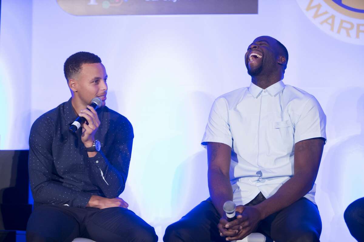 Stephen Curry and Draymond Green attend The WARRIORS TIP-OFF LUNCHEON hosted by the San Francisco Chamber of Commerce October 10th 2016 at The Ritz-Carlton in San Francisco, CA
