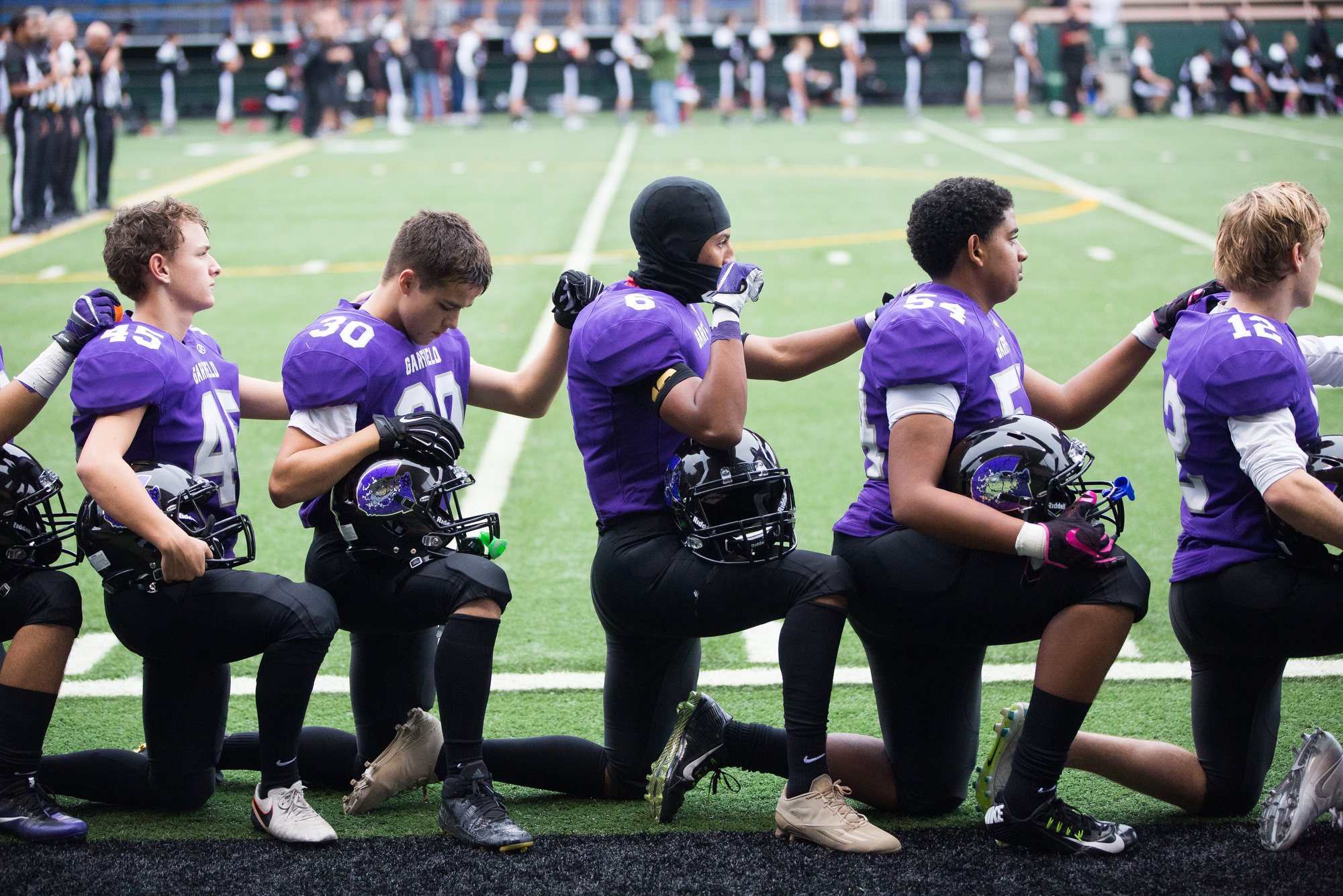 As spotlight moves on, Garfield players keep up Black Lives Matter protest