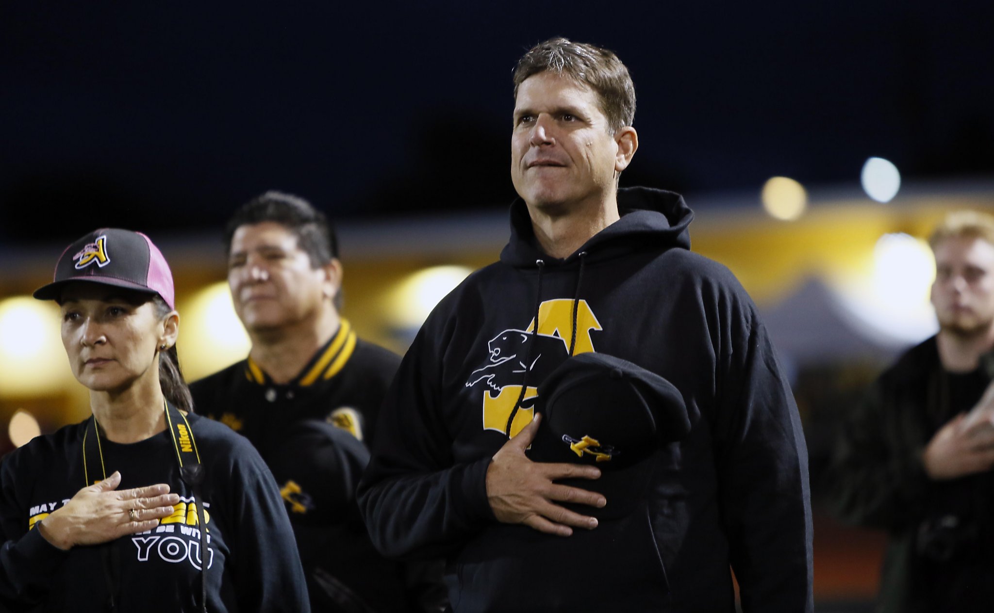Jim Harbaugh Watches Najee Harris Play At Antioch High