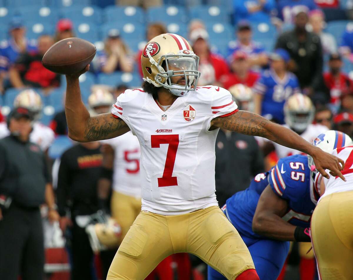 49ers' quarterback Colin Kaepernick (7) in the first half during