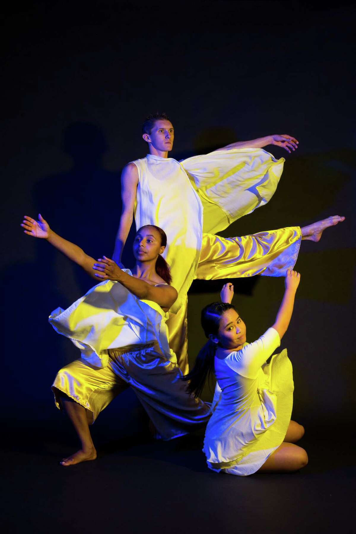 Brittany Bass, from left, Brian Peck and Jerrica Mark will be among the performers taking part in Karen Stokes Dance's "Deep: Seaspace" at the Hobby Center.