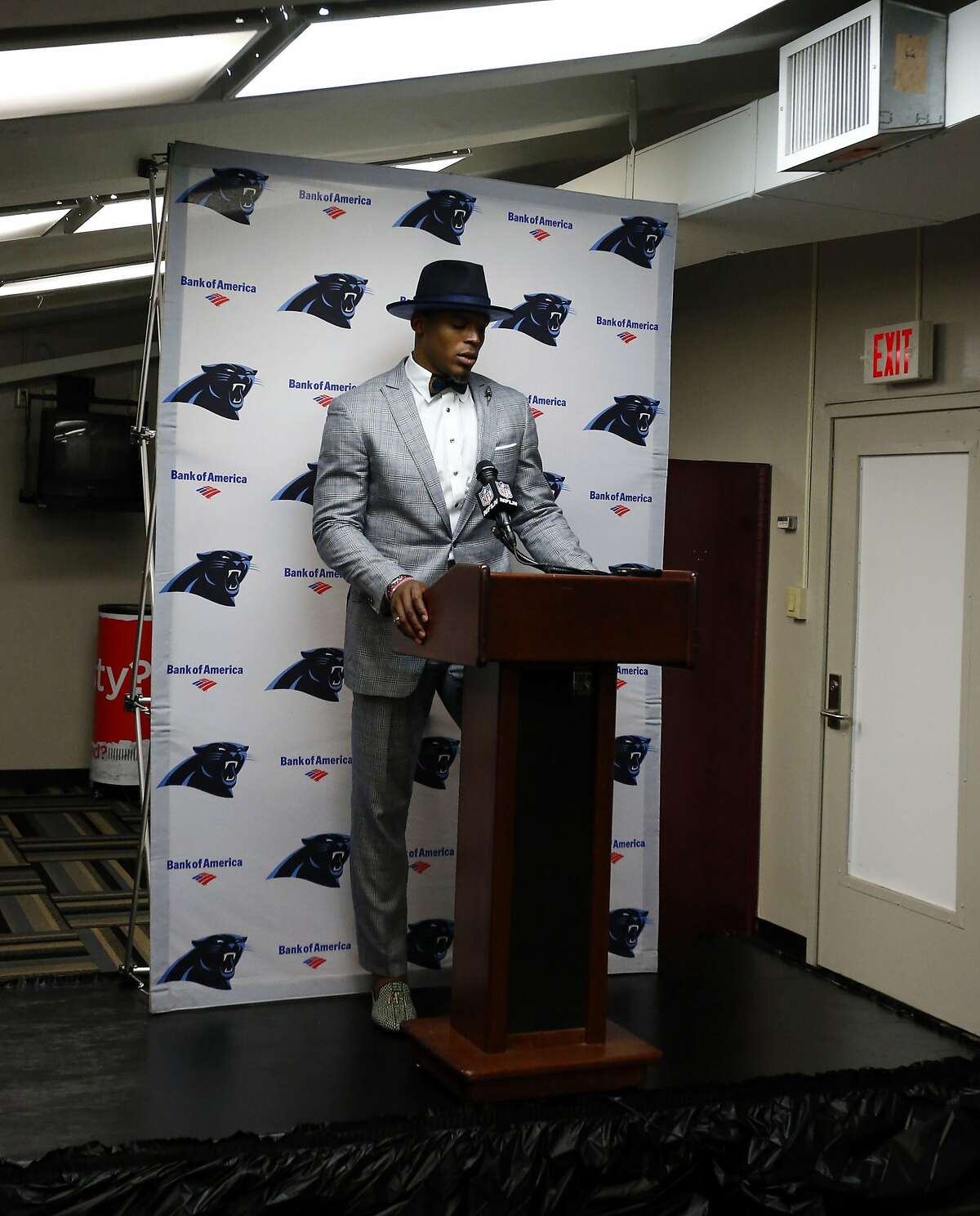 Cam Newton cuts short postgame news conference after loss to Saints