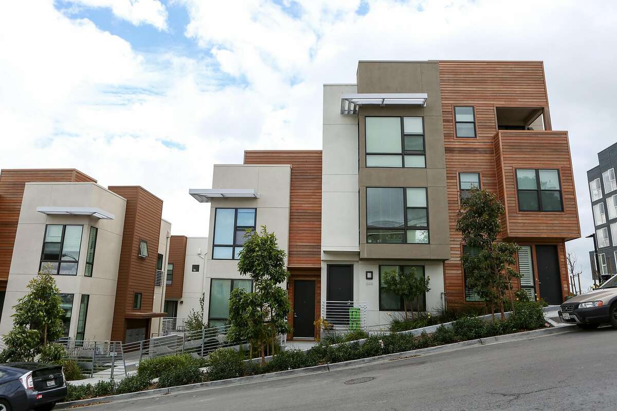 One of the many townhome complexes in the The Shipyard, a large new housing development on former Hunters Point Naval Shipyard, in San Francisco on Saturday, Oct 15, 2016.