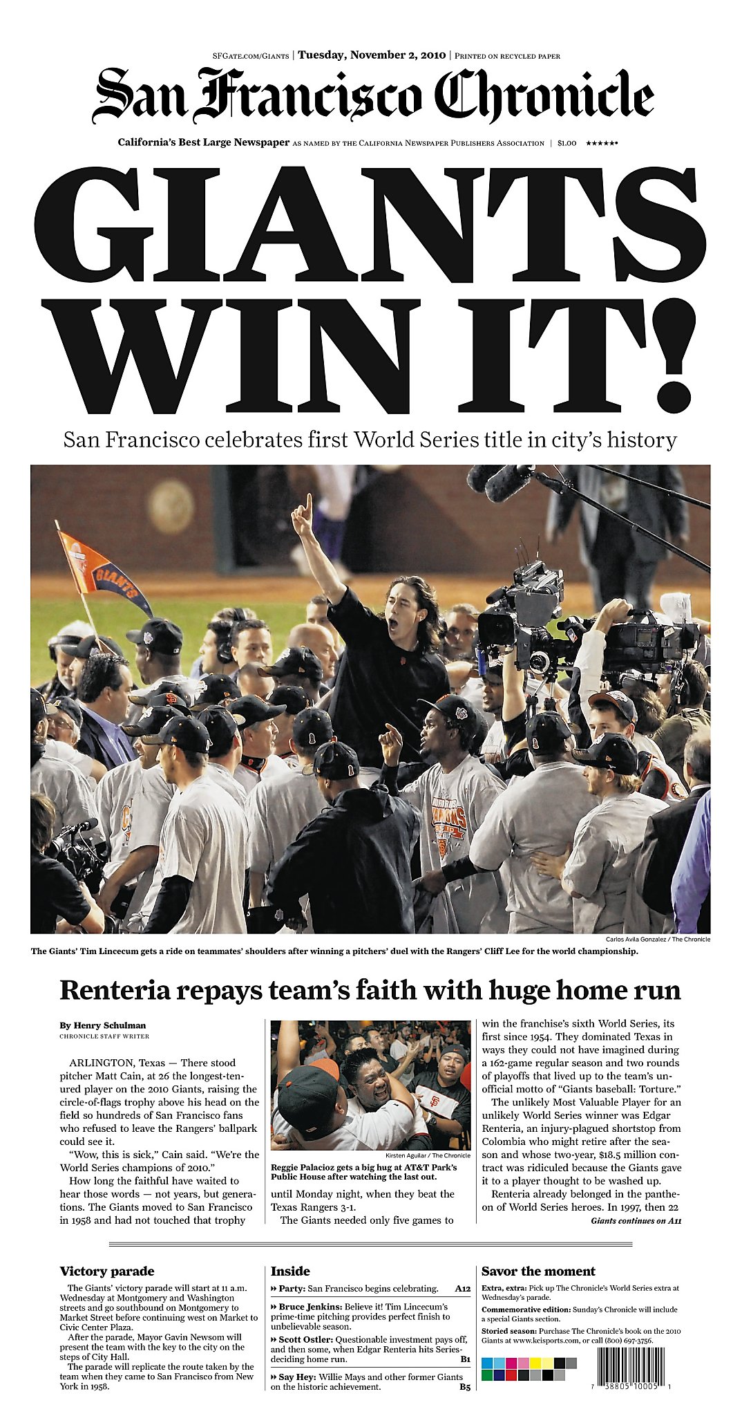 Chronicle Covers: The Thrill of the Giants' 1989 NLCS win