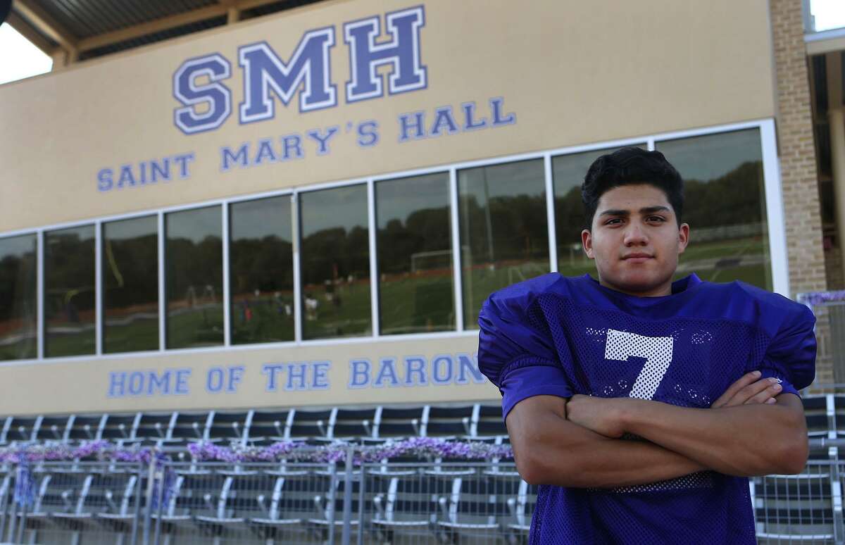 Saint Mary’s Hall defensive back and running back Jesse Llamas is only 5-foot-4 and is among the area leaders in interceptions. He had three in Friday’s 32-29 win over S.A. Christian.