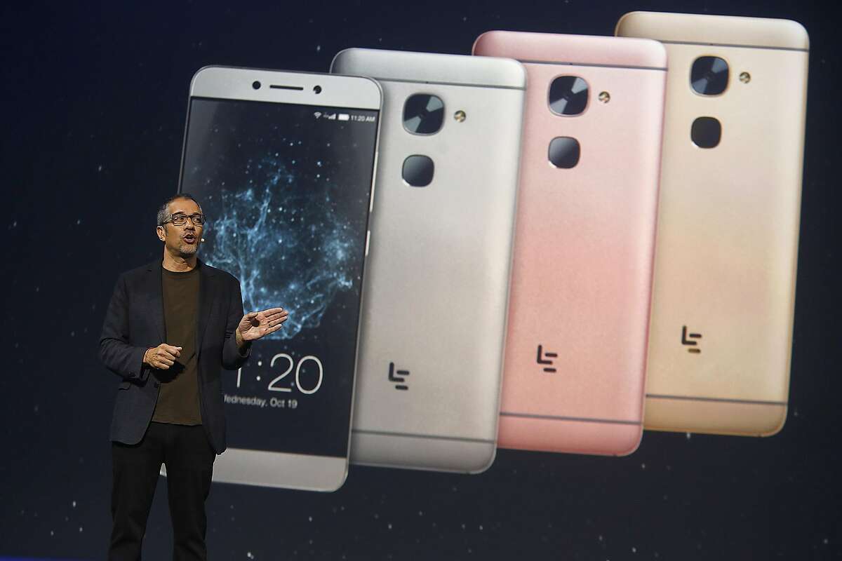 LeEco chief R&D officer Rob Chandhok talks about phone features on Wednesday, October 19,2016, in San Francisco, Calif.