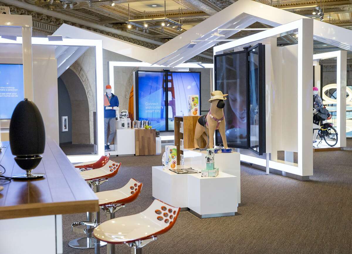 The second floor showroom at the new AT&T flagship retail store, Wednesday.