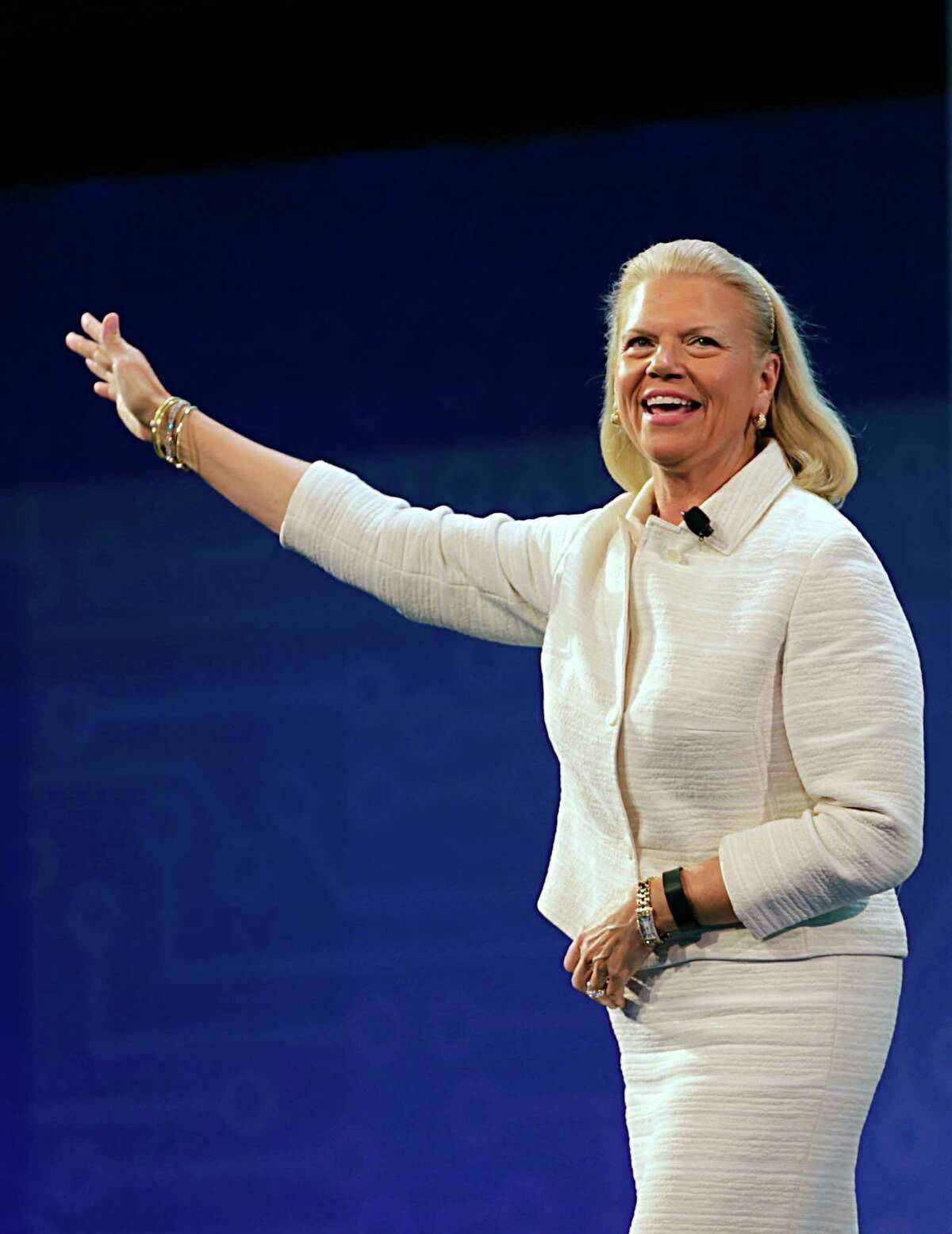 IBM President and CEO and Chairman Board of Directors, Ginni Rometty during the Grace Hopper Celebration of Women in Computing conference at the Toyota Center Oct. 19, 2016, in Houston. ( James Nielsen / Houston Chronicle )