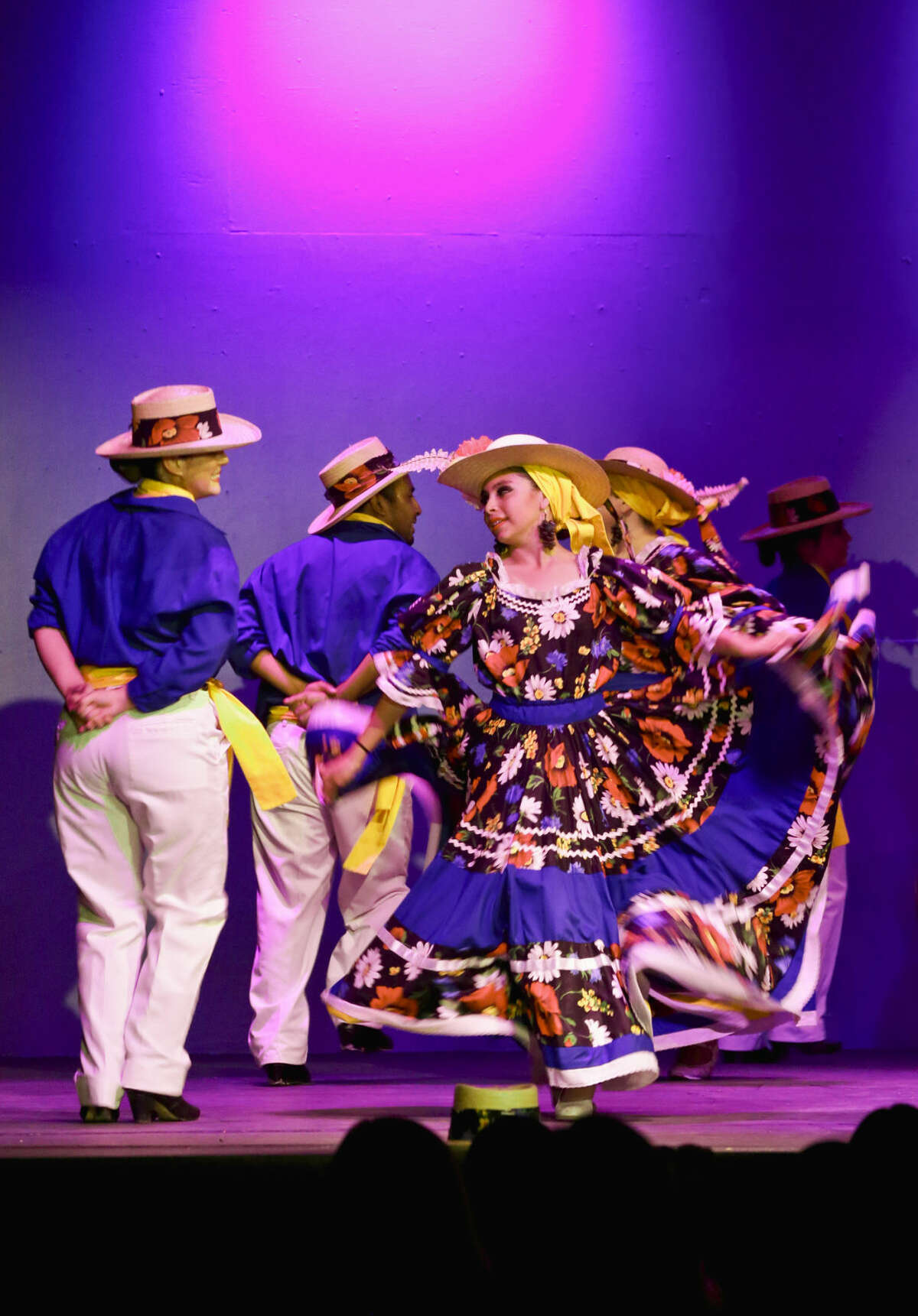 In this June 8, 2014 file photo, members of the Gabriela Mendoza-Garcia Ballet Folklorico perform on stage during the first-ever Mexico Lindo concert held at the Laredo Little Theatre. (Photo by Victor Strife/Laredo Morning Times)