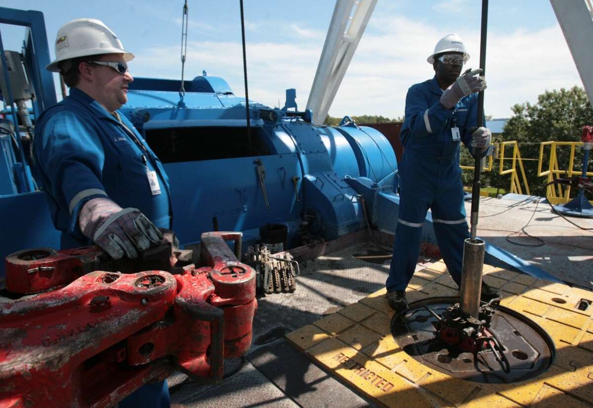 A Schlumberger crew performing hydraulic fracturing work on an oil well. After several years of struggling, oilfield service companies are beginning to raise prices for their products and services, according to a new report from industry research firm Rystad Energy.