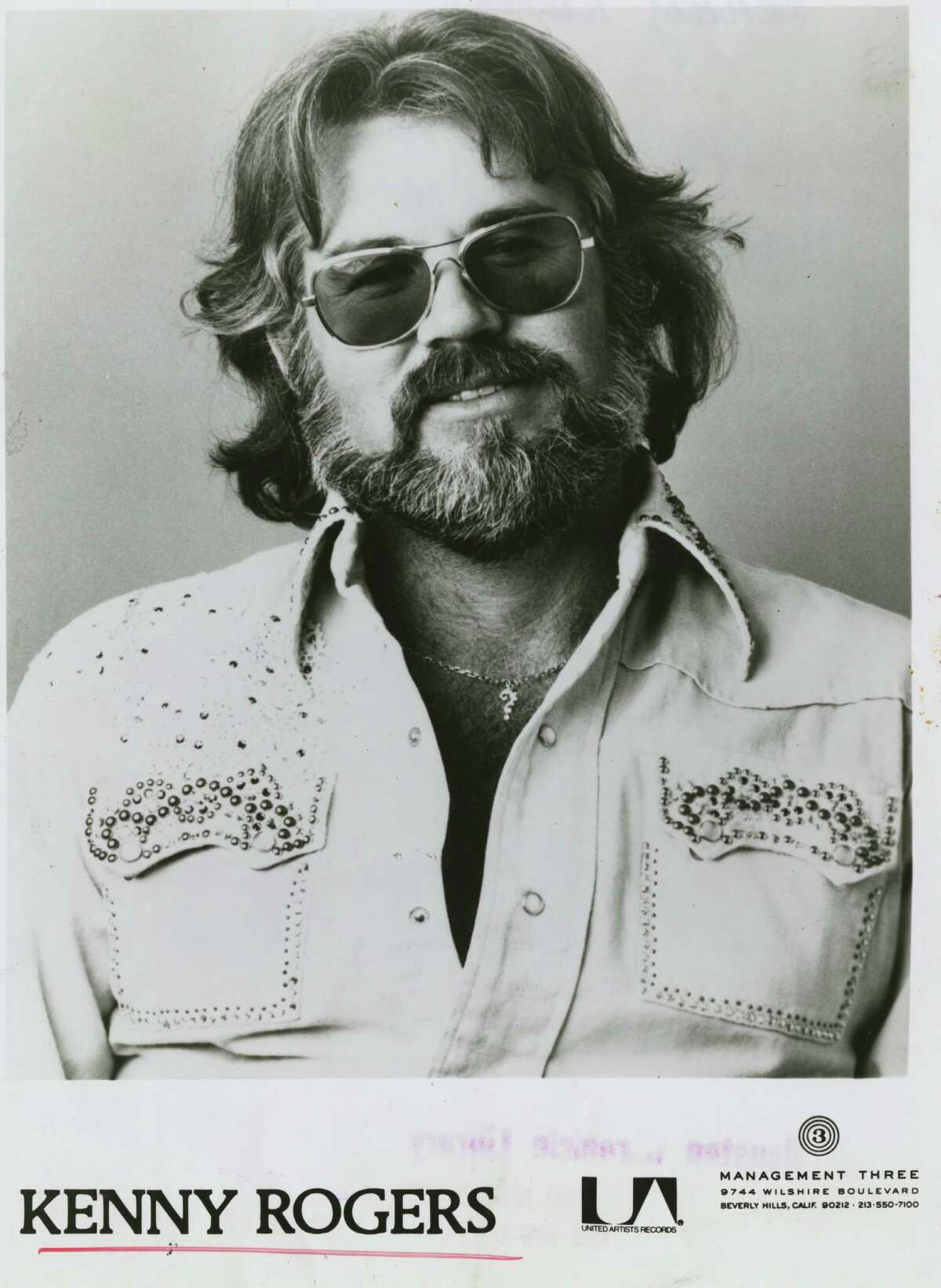 Kenny Rogers' classic hit "The Gambler" is being recognized by the Library of Congress. Here's the Houston native in 1977.