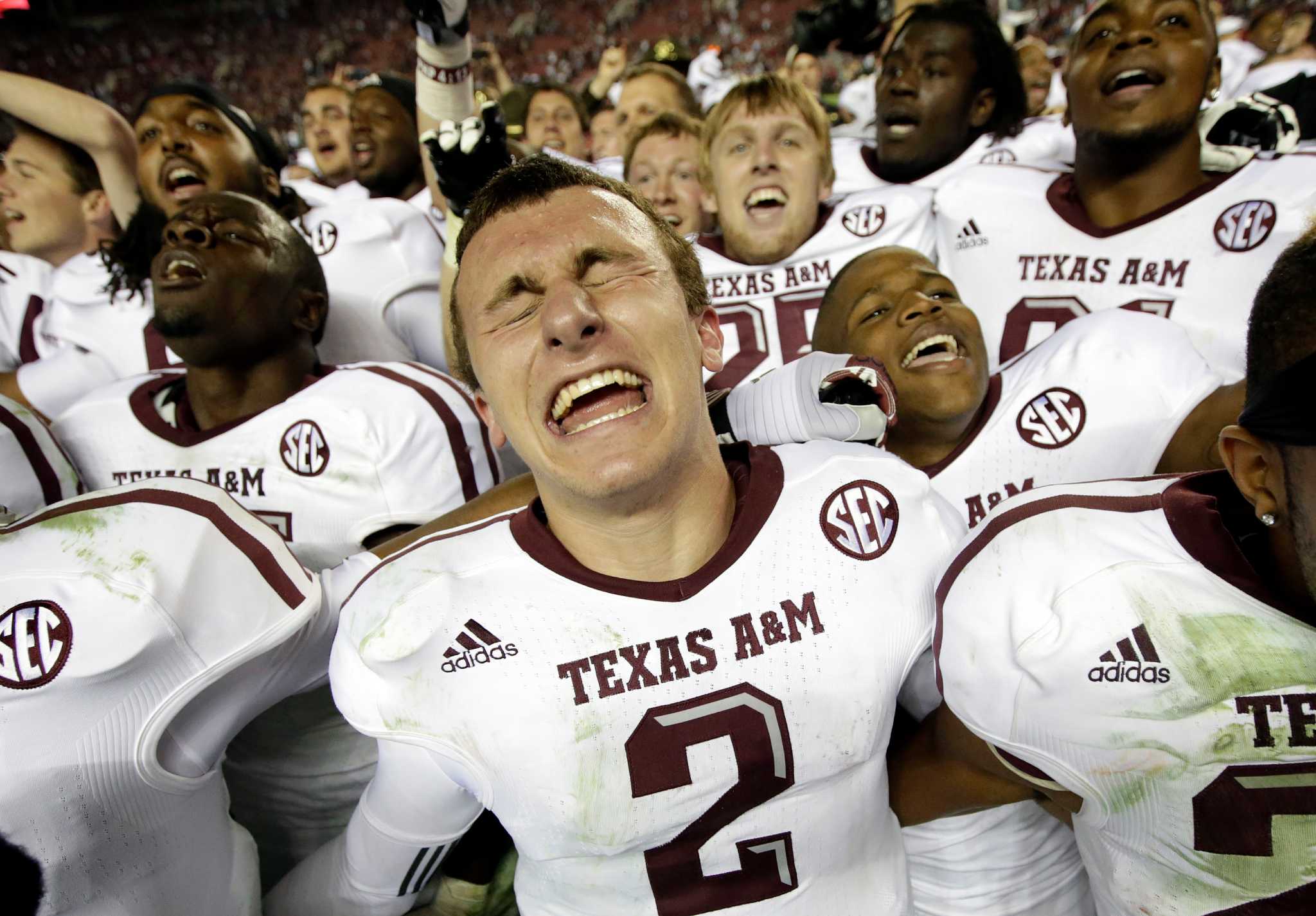 Johnny Manziel attends Texas A&M signing day festivities