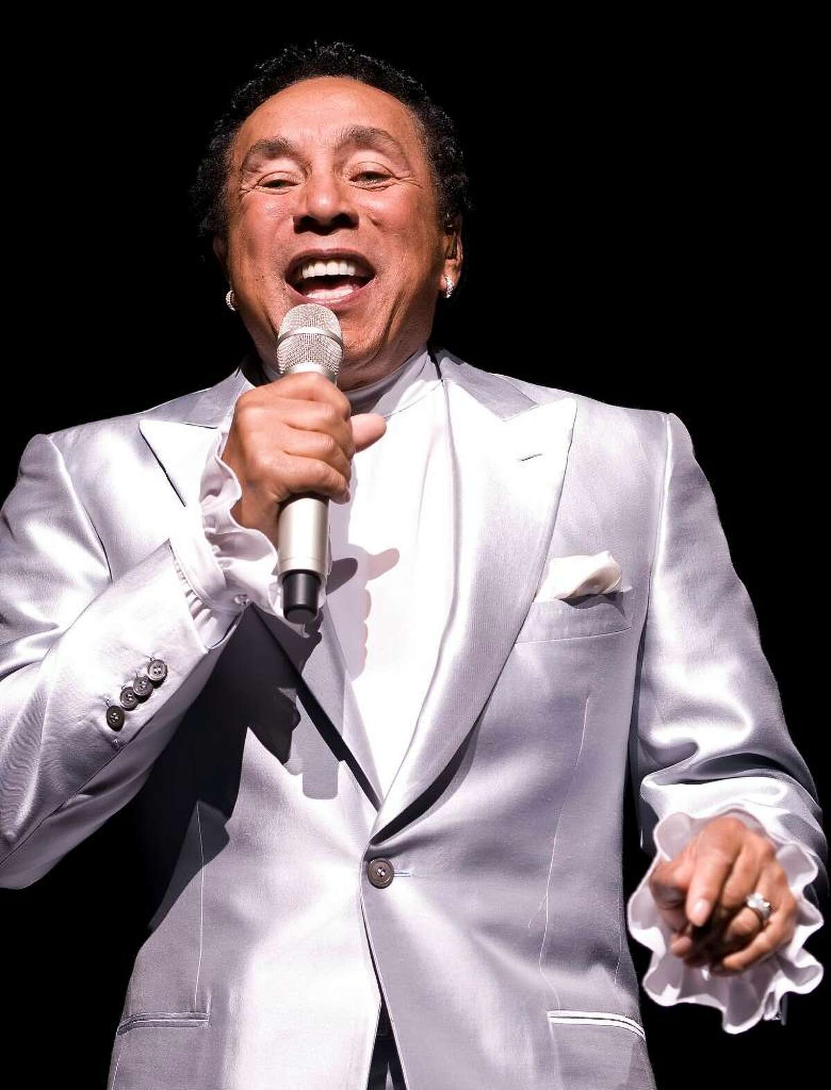 Hundreds attend the Dana's Angels Research Trust benefit, with headliner Smokey Robinson, at the Palace Theatre in Stamford, Friday May 14, 2010. Proceeds will benefit research for Neimann-Pick Type C disease. Smokey Robinson performs for the crowd.