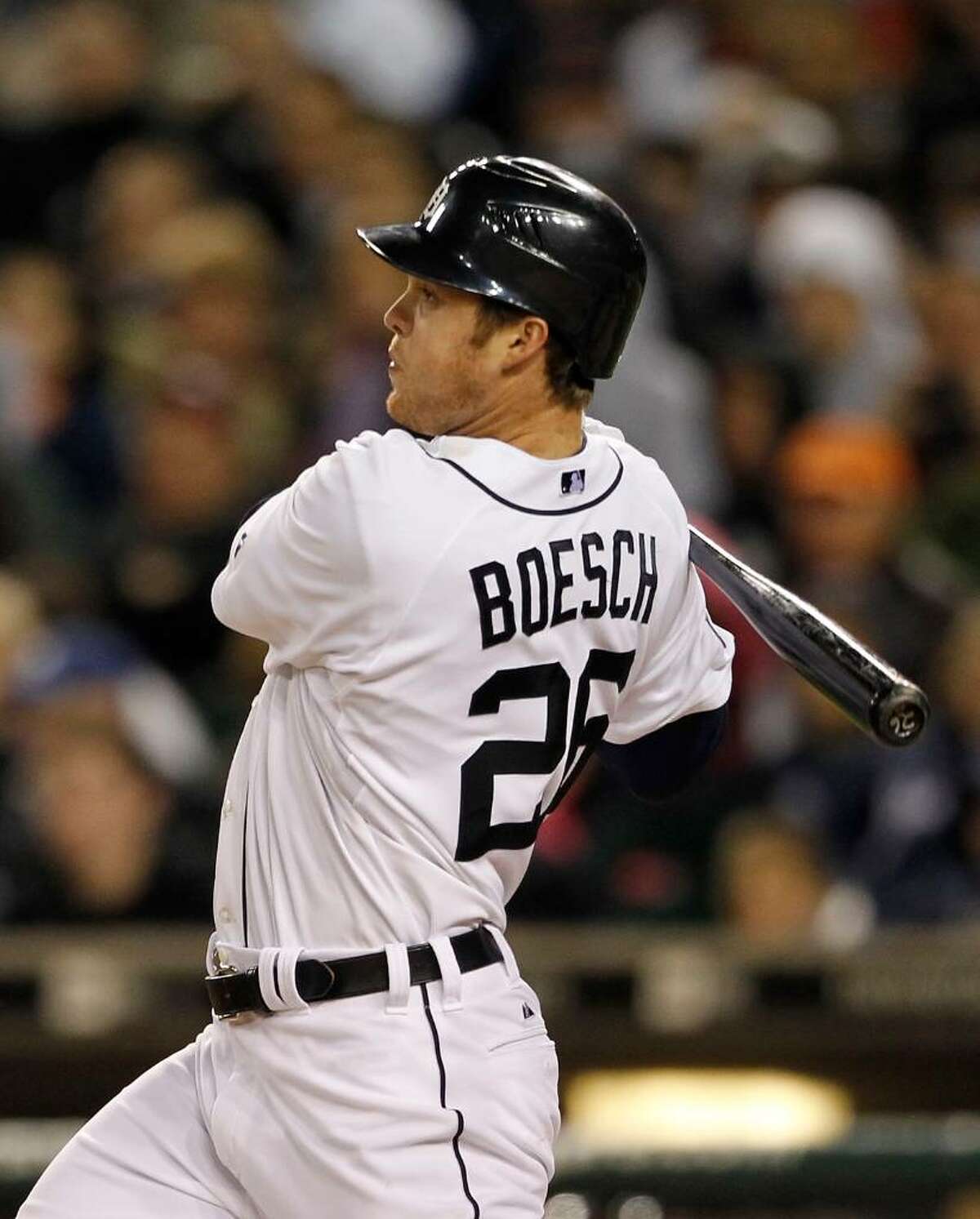 Brennan Boesch is off to such a good start in Detriot the Tigers plan to keep him in the majors when Carlos Guillen. (Photo by Leon Halip/Getty Images)