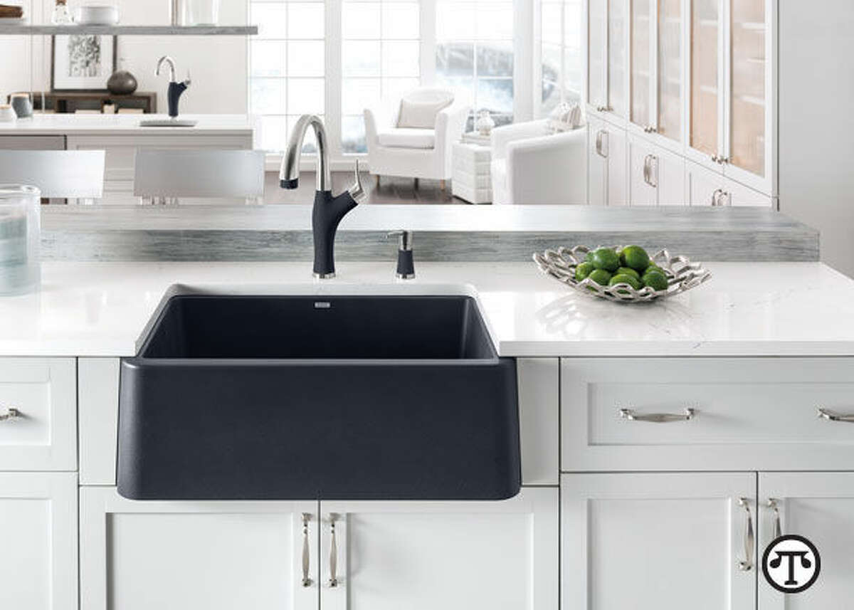 An apron front sink is comfortable and convenient to use, in keeping with the trend toward clever kitchen gadgets and appliances. (NAPS)