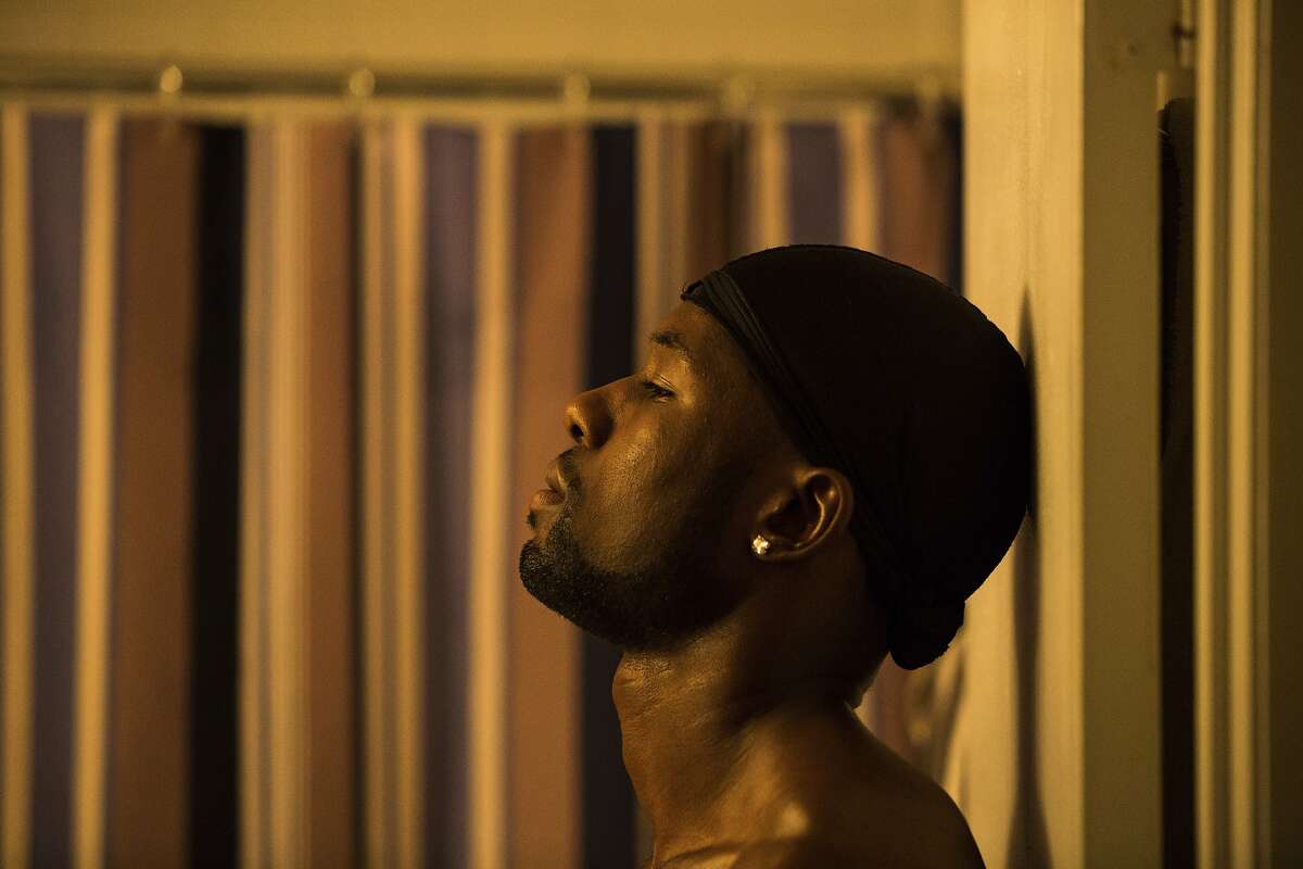 In this image released by A24 Films, Trevante Rhodes appears in a scene from, "Moonlight." (David Bornfriend/A24 via AP)