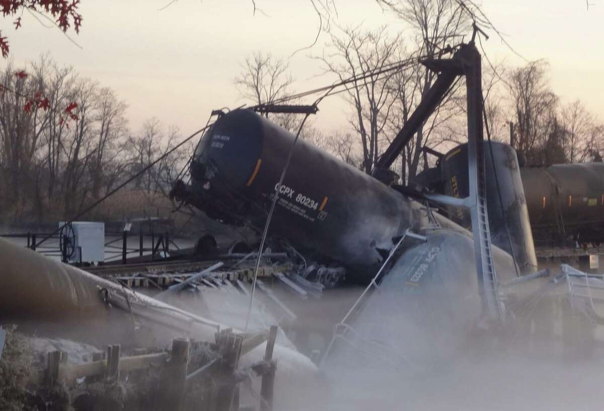 A derailed train in Paulsboro, N.J., leaked a toxic cloud of vinyl chloride gas that sent dozens of people to emergency rooms and triggered a scathing report from government investigators who found local emergency plans were deficient.