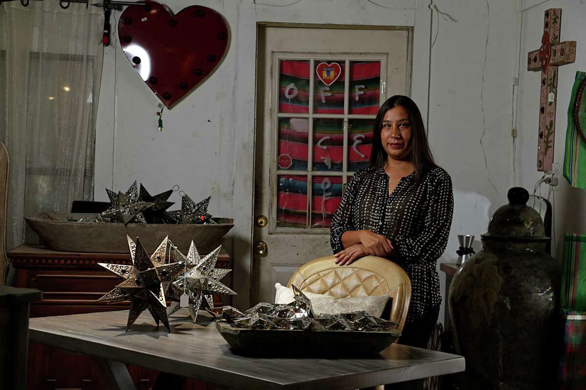 Adriana Alaniz poses for a portrait in her store Barrio Antiguo which sells ready-made furniture, custom made furniture and home accessories Oct. 20, 2016, in Houston. ( James Nielsen / Houston Chronicle )