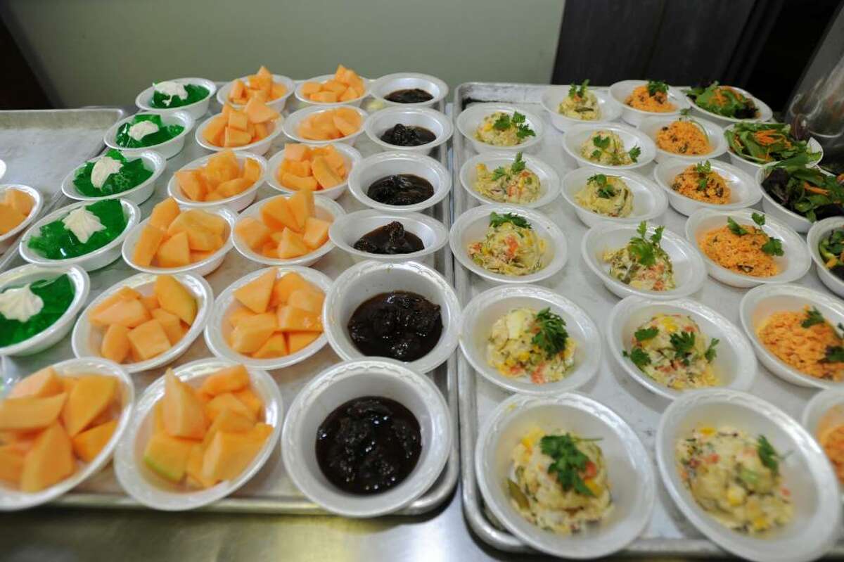 Desserts and salad at the Greenwich Senior Center on Monday, May 17, 2010. The center is making changes to its food starting in July, contracting with the food service provider for the Nathaniel Witherell in an effort to make the food more nutritious, have greater purchasing power.