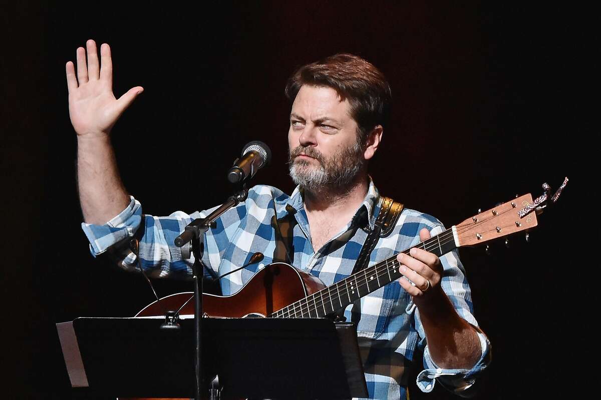 NEW YORK, NY - AUGUST 23: Actror Nick Offerman performs Summer Of 69: No Apostrophe with wife Megan Mullally at Beacon Theatre on August 23, 2016 in New York City. (Photo by Mike Coppola/Getty Images)