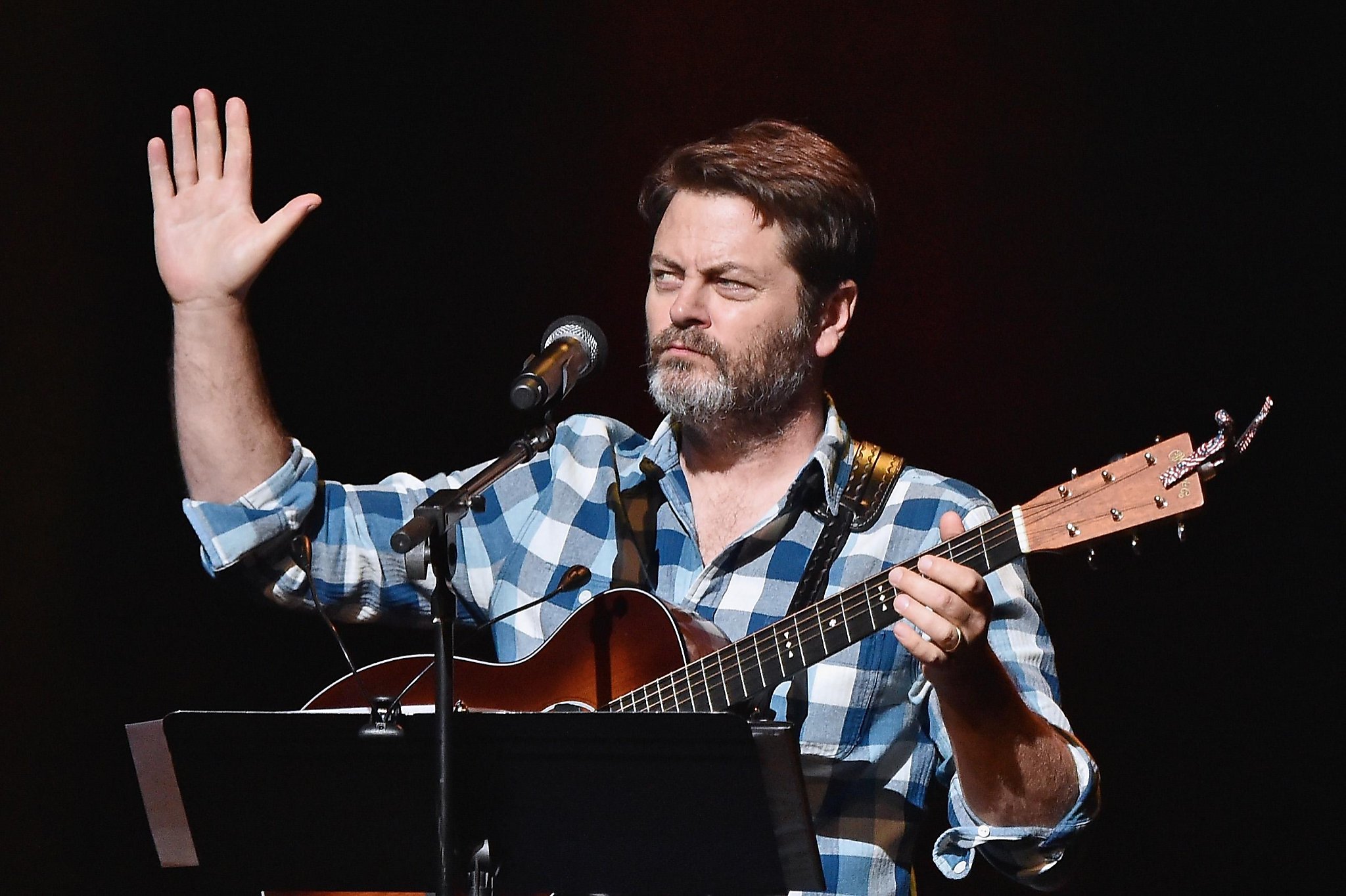 Nick Offerman performs standup comedy at Masonic