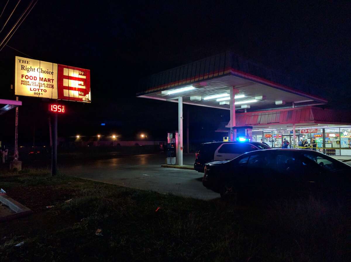 San Antonio Police Department officers said a 29-year-old man was struck by gunfire at about 8:30 p.m. in the parking lot of The Right Choice Food Mart, 8011 Midcrown Dr. on Oct. 25, 2016.