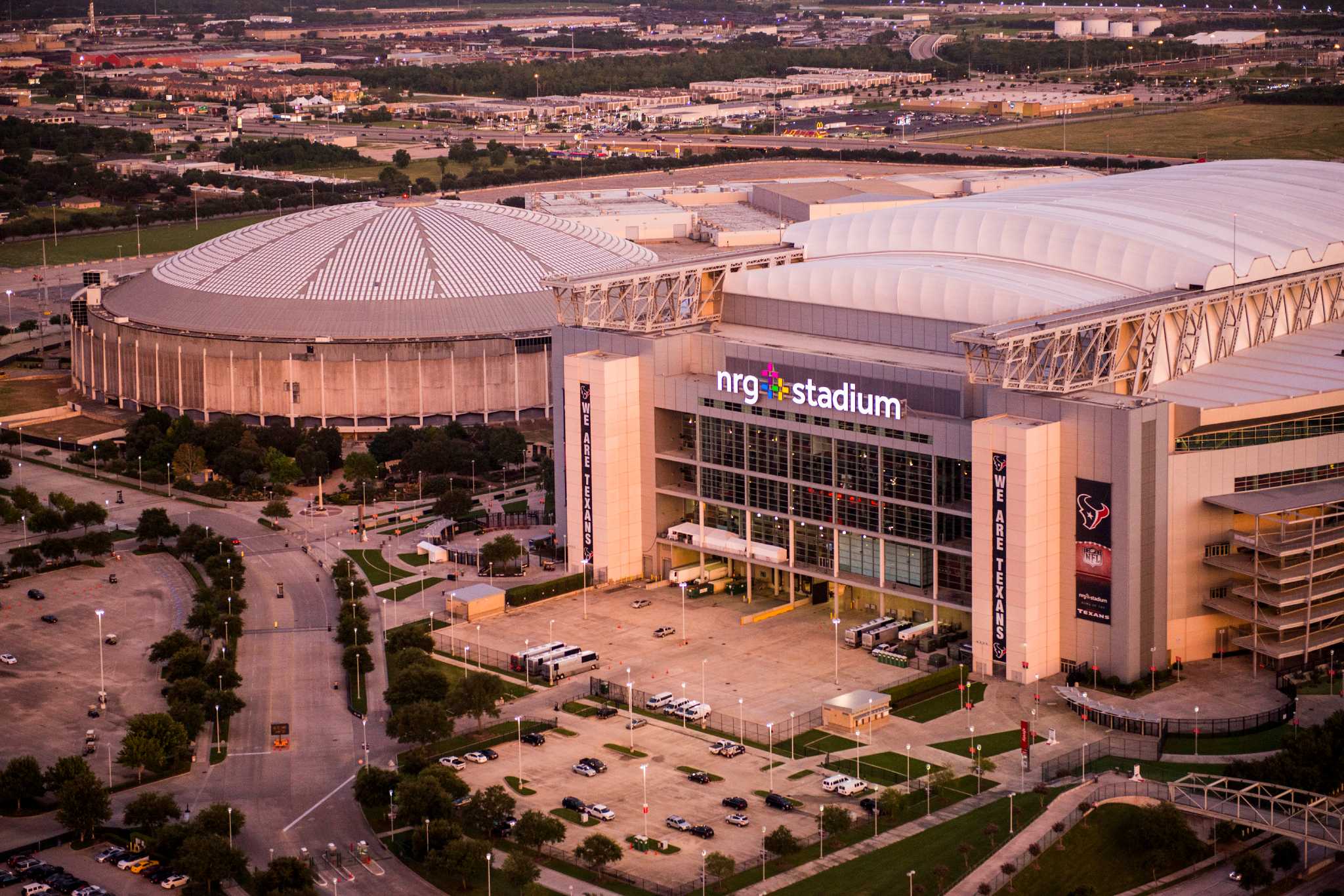 Houston Texans NRG Stadium - Miles to Stadium Highway Road Sign