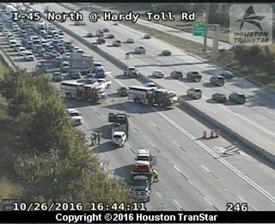 Crash closes NB lanes on I45 N at Hardy Toll Road Houston Chronicle