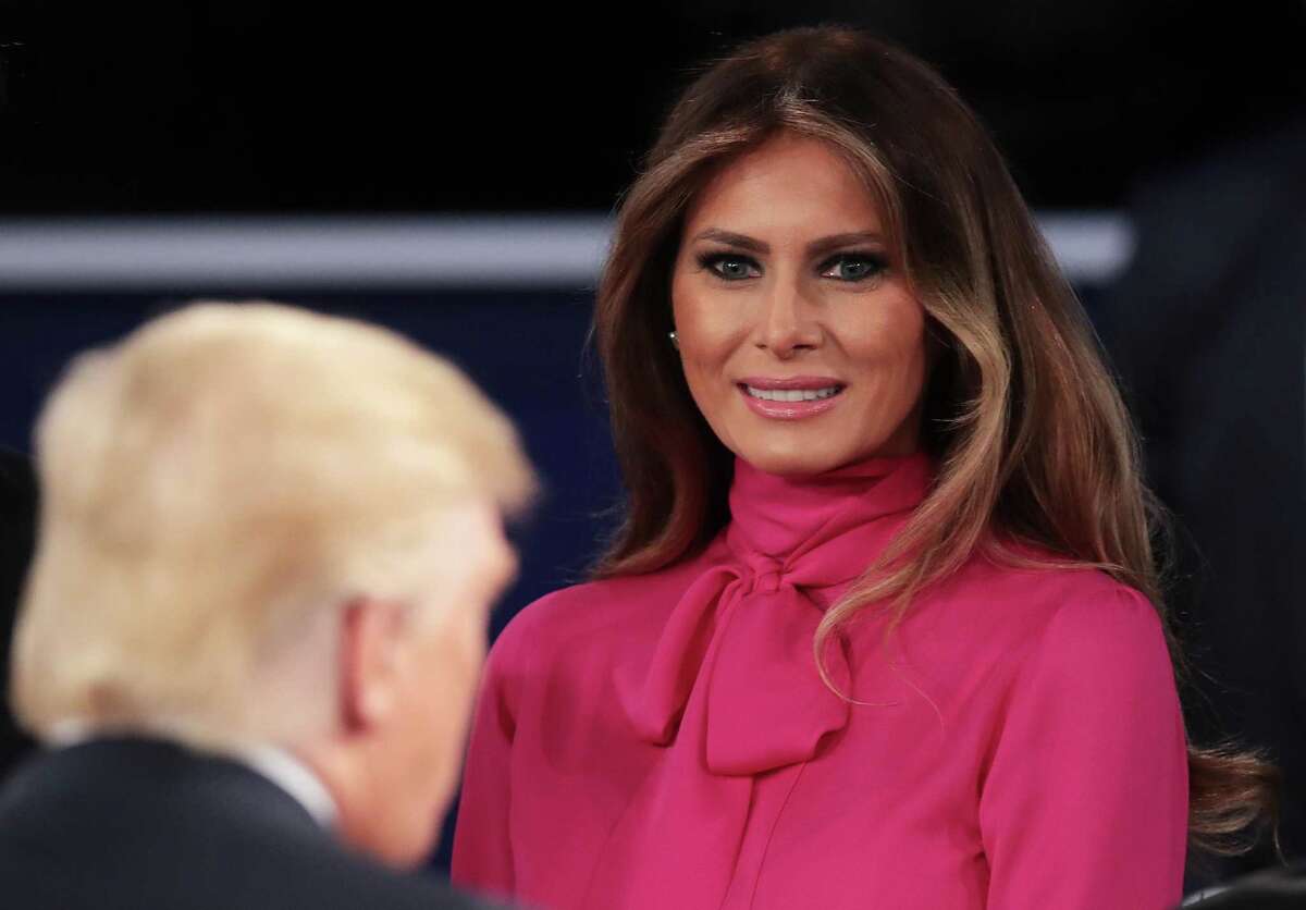 Melania Trump greets her husband, Republican presidential nominee Donald Trump, following his second debate with Democratic nominee Hillary Clinton. A reader says Mrs. Trump is naieve to believe her husband has not been involved in cases of sexual assault.