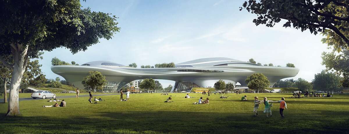 The conceptual design for the Los Angeles version of the Lucas Museum of Narrative Art. It would go in Exposition Park next to Los Angeles Memorial Coliseum and is designed by Ma Yansong of MAD Architects, a firm founded in Beijing in 2004. Legendary filmmaker George Lucas also has MAD working on a San Francisco version of the museum, and is expected to make a final decision in early 2017 on which city to work with.