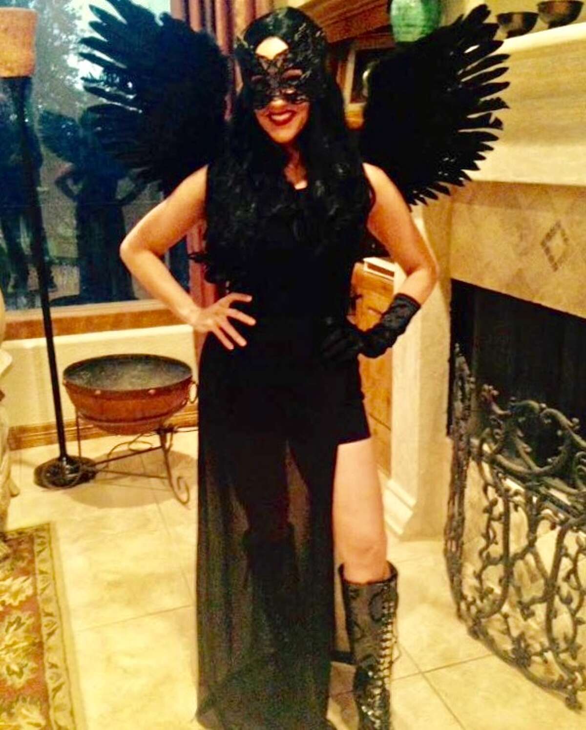 Watch out! WOAI anchor and Trouble Shooters reporter Delaine Mathieu went wicked as 'Dark Delaine' for Halloween in a costume she put  together one year.