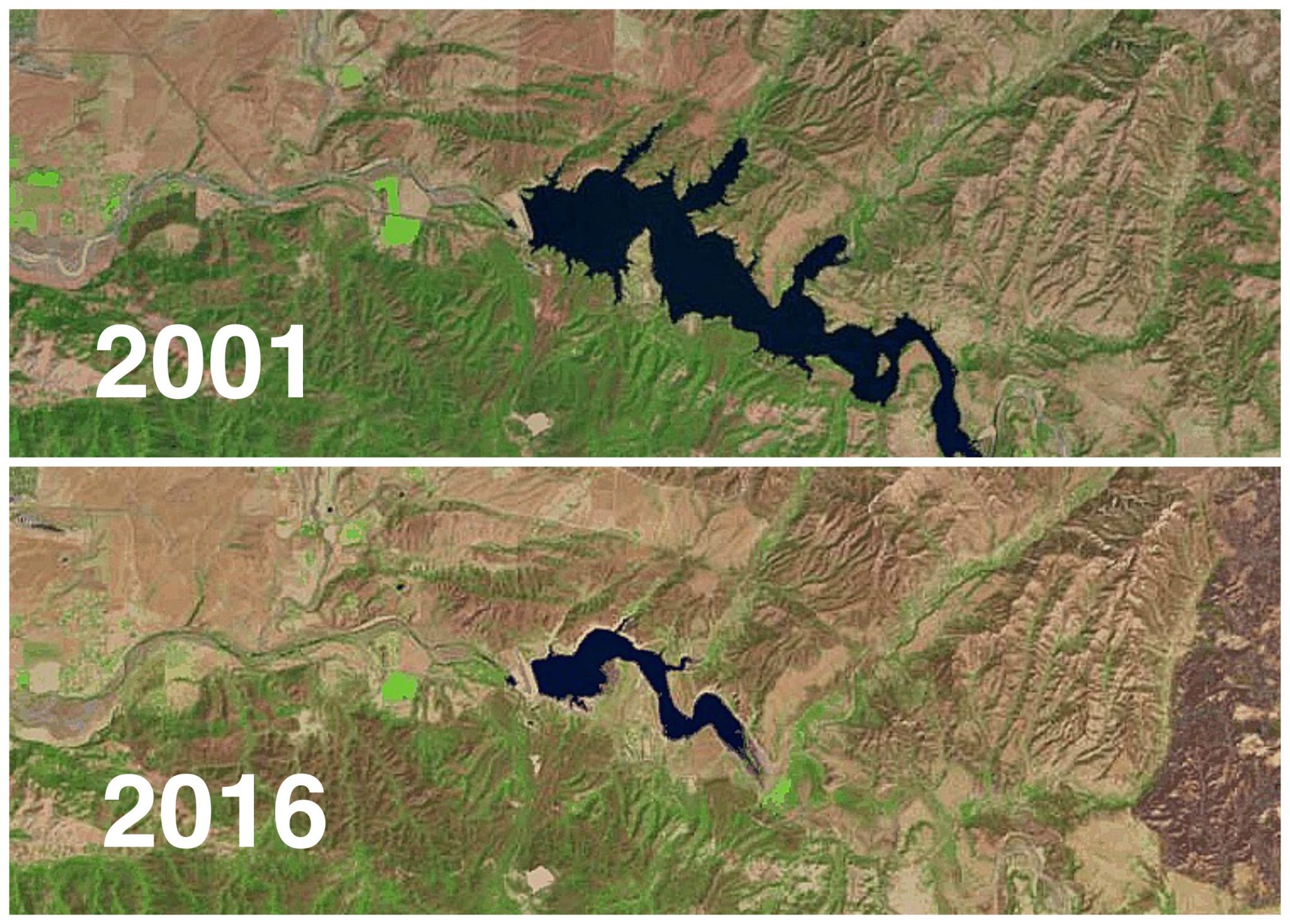 Before and after These 10 California reservoirs have shrunk