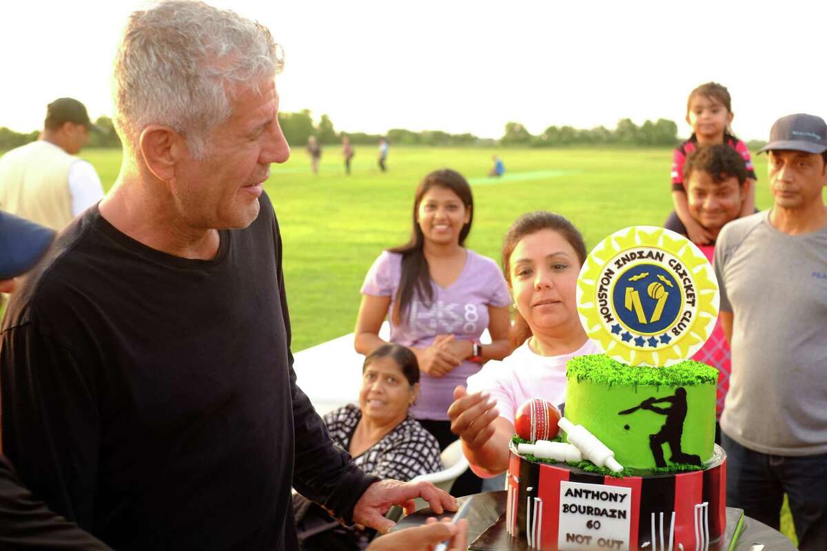 Anthony Bourdain at the Houston Indian Cricket Club.
