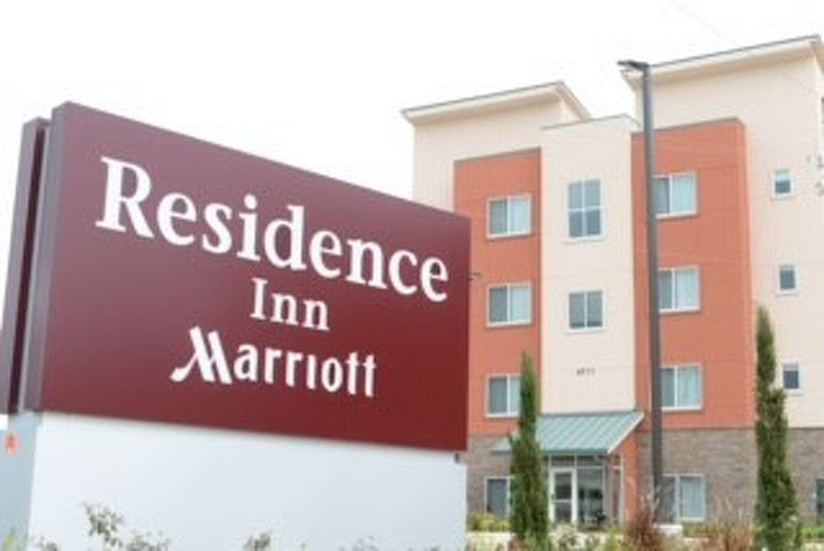 The new signage is shown at the Residence Inn Marriott in Pasadena