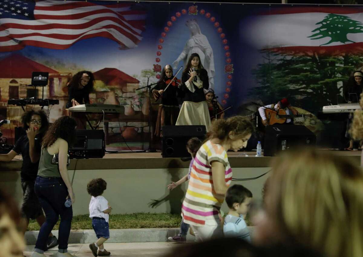 Musicians perform at the Village Night festival at Our Lady of the Cedars Maronite Church in Houston, TX on Saturday, October 15, 2016.
