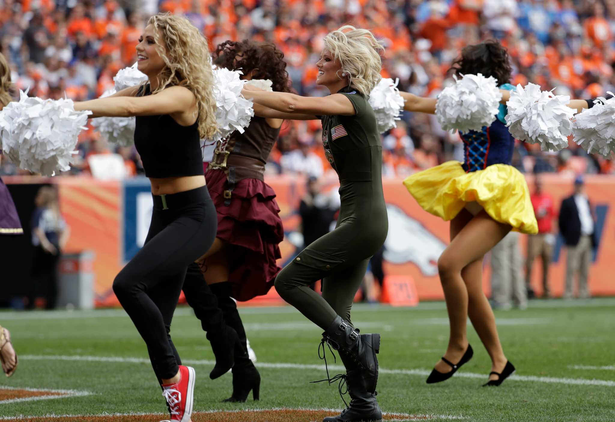 NFL Cheerleaders celebrate Halloween