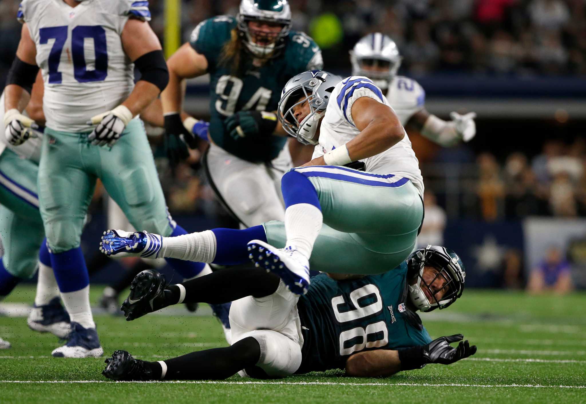 Prescott rallies Cowboys to OT win over Eagles, 29-23