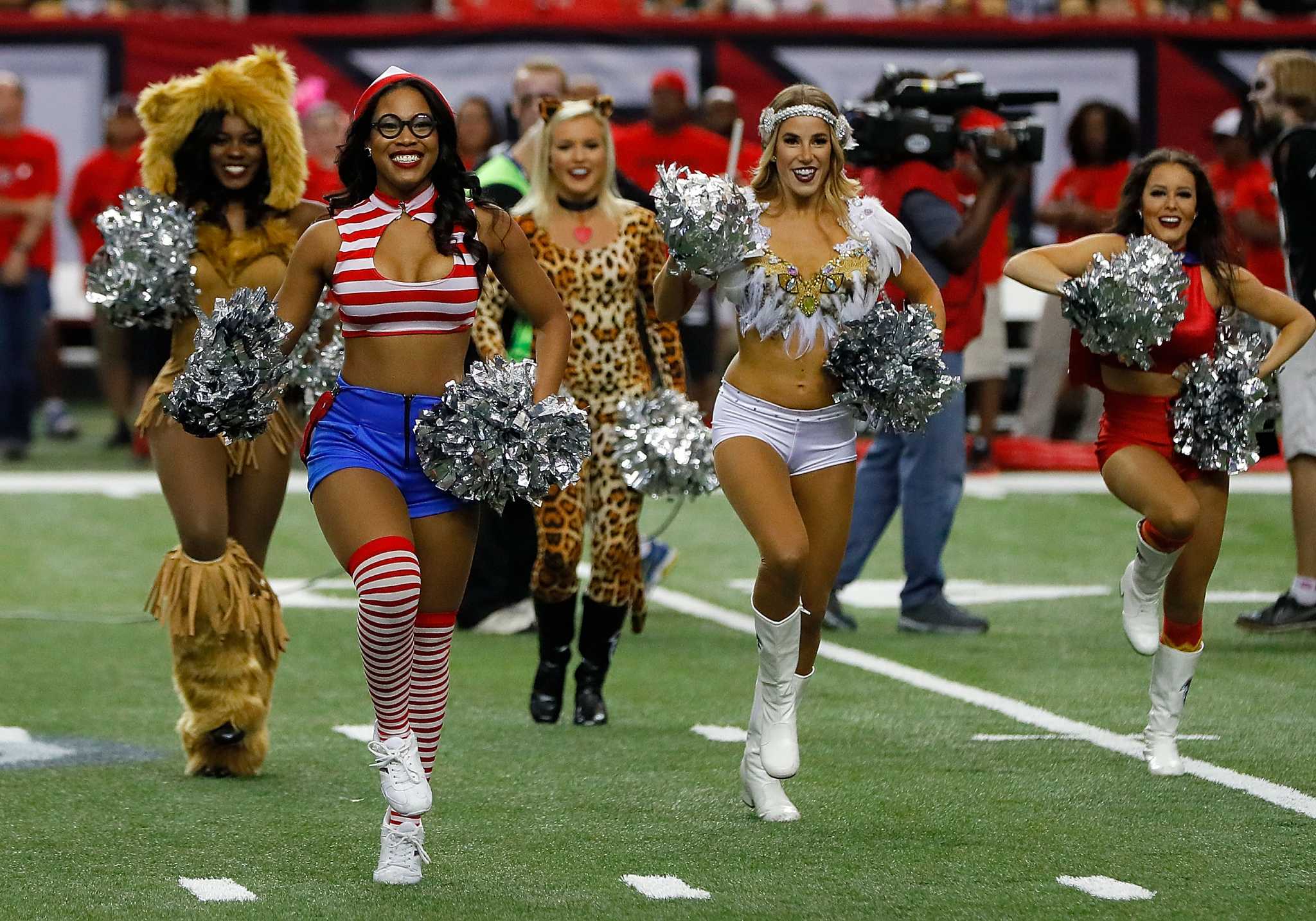 NFL cheerleaders dress up for Halloween